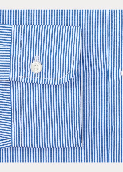 Camisa Polo Ralph Lauren Hombre Azules / Blancos - Slim Fit Striped - YGCOJ6903